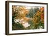 Autumn Bridge, Coulmbiua River Gorge, Portland, Oregon-Vincent James-Framed Photographic Print