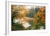 Autumn Bridge, Coulmbiua River Gorge, Portland, Oregon-Vincent James-Framed Photographic Print