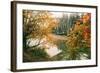 Autumn Bridge, Coulmbiua River Gorge, Portland, Oregon-Vincent James-Framed Photographic Print