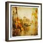 Autumn Castle - Artistic Retro Styled Picture-Maugli-l-Framed Art Print