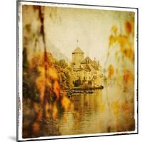 Autumn Castle - Artistic Retro Styled Picture-Maugli-l-Mounted Art Print