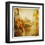 Autumn Castle - Artistic Retro Styled Picture-Maugli-l-Framed Art Print