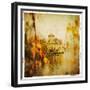 Autumn Castle - Artistic Retro Styled Picture-Maugli-l-Framed Premium Giclee Print