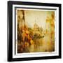 Autumn Castle - Artistic Retro Styled Picture-Maugli-l-Framed Art Print