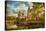 Autumn Castle - Artwork In Painting Style-Maugli-l-Stretched Canvas