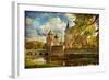 Autumn Castle - Artwork In Painting Style-Maugli-l-Framed Art Print