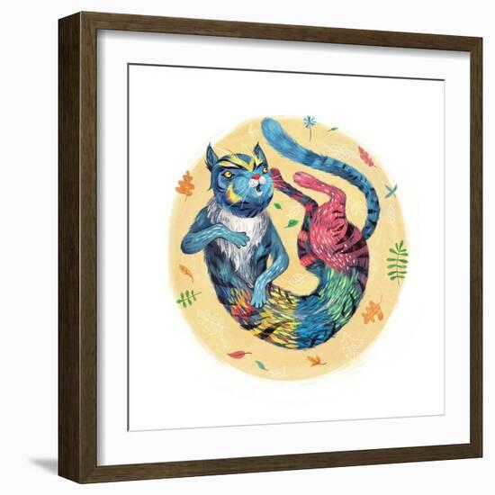 Autumn Cat, 2015-Runa Anastasiya Rudaya-Framed Giclee Print