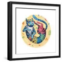 Autumn Cat, 2015-Runa Anastasiya Rudaya-Framed Giclee Print