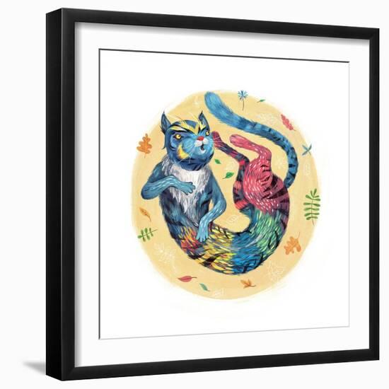 Autumn Cat, 2015-Runa Anastasiya Rudaya-Framed Giclee Print