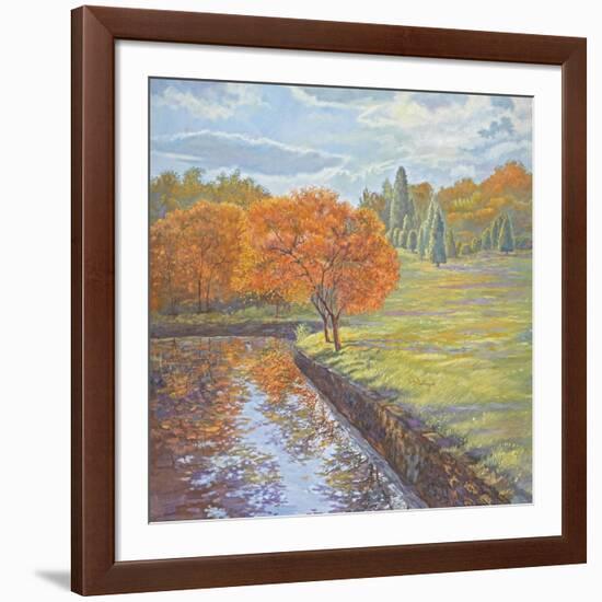 Autumn Cherry Trees-Judy Mastrangelo-Framed Giclee Print