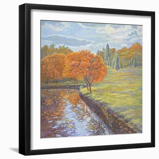 Autumn Cherry Trees-Judy Mastrangelo-Framed Giclee Print