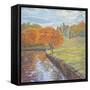 Autumn Cherry Trees-Judy Mastrangelo-Framed Stretched Canvas