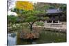 Autumn color at Namsangol folk village, Seoul, South Korea-null-Stretched Canvas