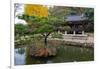 Autumn color at Namsangol folk village, Seoul, South Korea-null-Framed Photographic Print