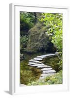 Autumn Color, Stepping Stones, Butchard Gardens, Victoria, British Columbia, Canada-Terry Eggers-Framed Photographic Print