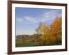 Autumn Colors accent farm buildings near Chippewa Falls, Wisconsin, USA-Chuck Haney-Framed Photographic Print