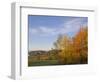 Autumn Colors accent farm buildings near Chippewa Falls, Wisconsin, USA-Chuck Haney-Framed Photographic Print