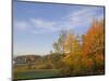 Autumn Colors accent farm buildings near Chippewa Falls, Wisconsin, USA-Chuck Haney-Mounted Photographic Print