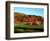 Autumn Colors and Farm Cows, Vermont, USA-Charles Sleicher-Framed Premium Photographic Print