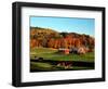 Autumn Colors and Farm Cows, Vermont, USA-Charles Sleicher-Framed Premium Photographic Print