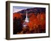 Autumn Colors and First Baptist Church of South Londonderry, Vermont, USA-Charles Sleicher-Framed Photographic Print