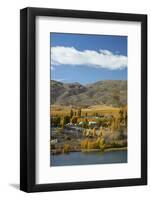 Autumn colors, Bannockburn Inlet, Lake Dunstan, Central Otago, South Island, New Zealand-David Wall-Framed Photographic Print