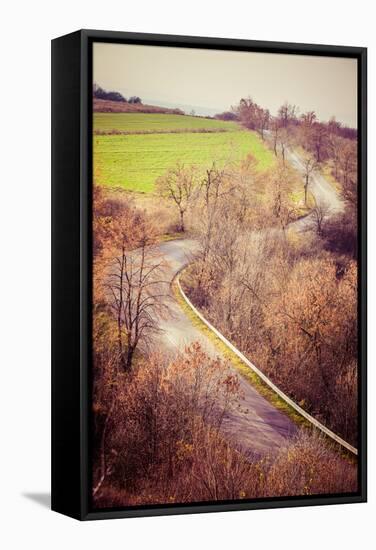 Autumn Colors Rural Landscape near Ogrodzieniec, Poland-Curioso Travel Photography-Framed Stretched Canvas