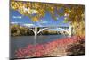 Autumn Colors with Bridge over the Mississippi River, Minnesota-PhotoImages-Mounted Photographic Print