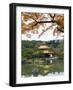 Autumn Colour Leaves, Golden Temple, Kinkaku Ji (Kinkakuji), Dating from 1397, Kyoto, Japan, Asia-Christian Kober-Framed Photographic Print