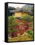 Autumn Colour Leaves, Golden Temple, Kinkaku Ji (Kinkakuji), Dating from 1397, Kyoto, Japan, Asia-Christian Kober-Framed Stretched Canvas