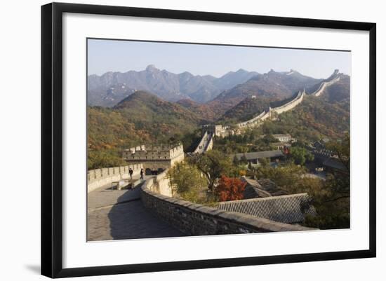 Autumn Colours and a Watch Tower on the Great Wall of China-Christian Kober-Framed Photographic Print