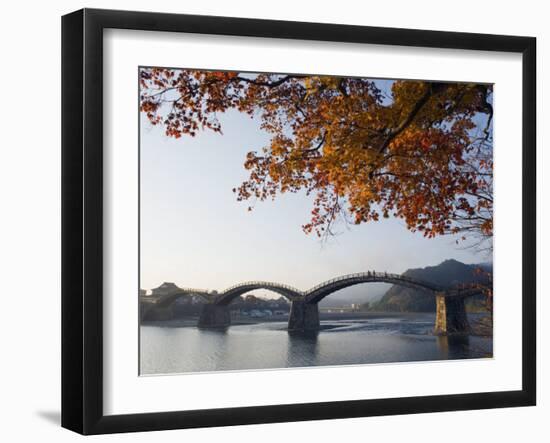 Autumn Colours at Kintaikyo Bridge, Iwakuni, Yamaguchi Prefecture, Japan, Asia-Christian Kober-Framed Photographic Print