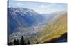 Autumn Colours in Chamonix Valley, Chamonix, Haute-Savoie, French Alps, France, Europe-Christian Kober-Stretched Canvas