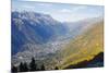 Autumn Colours in Chamonix Valley, Chamonix, Haute-Savoie, French Alps, France, Europe-Christian Kober-Mounted Photographic Print