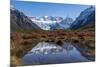 Autumn colours in Los Glaciares National Park, with reflections of Cerro Torro, Argentina-Ed Rhodes-Mounted Photographic Print