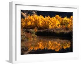 Autumn Colours of Drumheller Valley in Alberta, Drumheller Valley, Canada-Mark Newman-Framed Premium Photographic Print