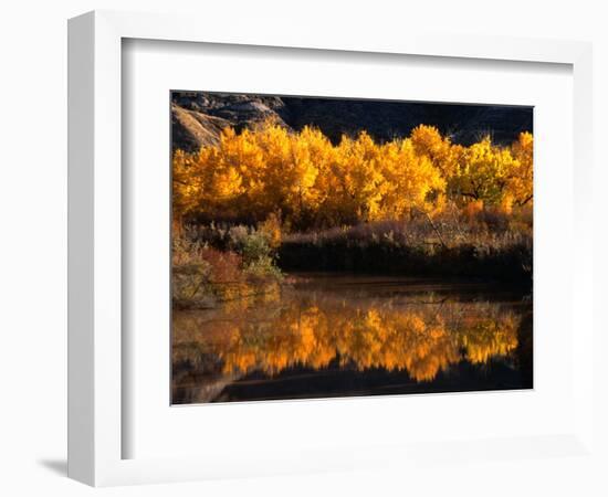 Autumn Colours of Drumheller Valley in Alberta, Drumheller Valley, Canada-Mark Newman-Framed Photographic Print