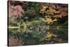 Autumn Colours Reflected in Hisagoike Pond-Stuart Black-Stretched Canvas