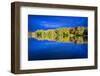 Autumn Colours with Radiant Blue Heaven in the Lake-Falk Hermann-Framed Photographic Print