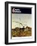 "Autumn Cornfield," Country Gentleman Cover, October 1, 1950-Andrew Wyeth-Framed Giclee Print