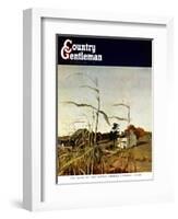 "Autumn Cornfield," Country Gentleman Cover, October 1, 1950-Andrew Wyeth-Framed Giclee Print