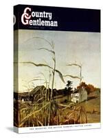 "Autumn Cornfield," Country Gentleman Cover, October 1, 1950-Andrew Wyeth-Stretched Canvas