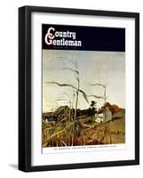 "Autumn Cornfield," Country Gentleman Cover, October 1, 1950-Andrew Wyeth-Framed Giclee Print