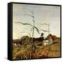 "Autumn Cornfield,"October 1, 1950-Andrew Wyeth-Framed Stretched Canvas