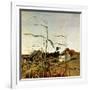 "Autumn Cornfield,"October 1, 1950-Andrew Wyeth-Framed Giclee Print