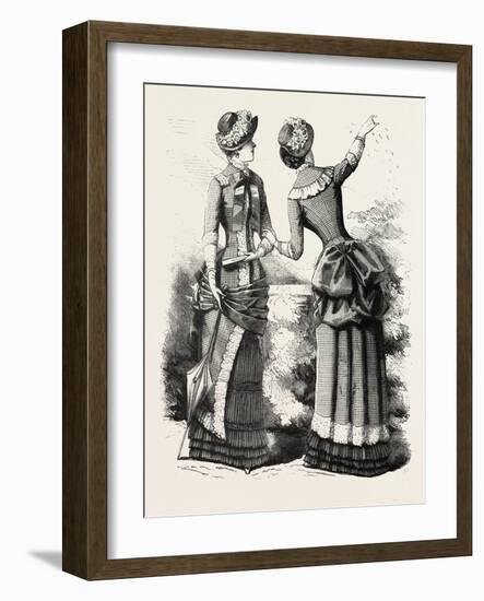 Autumn Costume Front and Back, Fashion, 1882-null-Framed Giclee Print