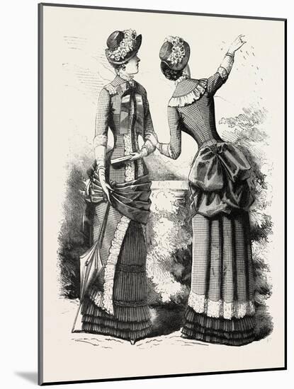 Autumn Costume Front and Back, Fashion, 1882-null-Mounted Giclee Print