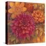 Autumn Dahlias 1-Vera Hills-Stretched Canvas