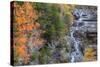 Autumn Design at Silver Cascades, New Hampshire-Vincent James-Stretched Canvas