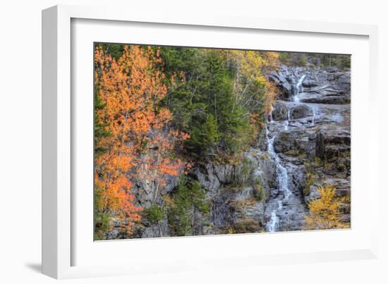 Autumn Design at Silver Cascades, New Hampshire-Vincent James-Framed Photographic Print